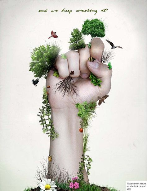 Save Nature by CallItRingo Save Our Earth, Save Nature, Desain Editorial, Kunst Inspiration, Plakat Design, Arte Fantasy, Environmental Art, Advertising Design, Art Plastique