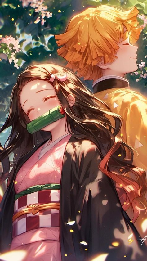 【NEZUKO & ZENITSU】 ⁀➷ Wallpaper ✪ Zenitsu Wallpaper, Fanart Wallpaper, Anime Picture Hd, Interior Design Fashion, Slayer Meme, Anime Drawing Books, Japanese Movies, How To Draw Anime Hair, Anime Body Drawing