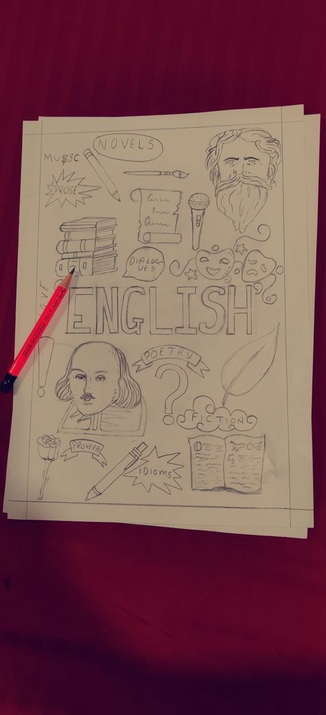 English!!! English Front Cover Page, School Book Covers Aesthetic English, English Activity Cover Page, English Activity Front Page Design, English Project Cover Page Design Simple, English Project Front Page Ideas Aesthetic, English Book Cover Design For School, Front Page Design Project For School English, English Portfolio Cover Page