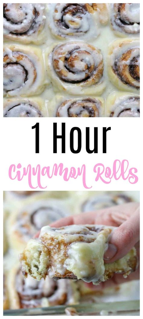 Same Day Cinnamon Rolls, Things To Make With Yeast, Sunday Morning Breakfast Ideas, Homemade Breakfast Ideas, Quick Cinnamon Rolls Recipe, Cinnamon Rolls For Two, 1 Hour Cinnamon Rolls, One Hour Cinnamon Rolls, Best Cinnamon Rolls Ever