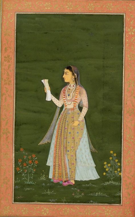 Painting Costume, Mughal Miniature Paintings, Rajasthani Painting, Rangoli Side Designs, Mughal Paintings, Ancient Paintings, Mughal Empire, Pichwai Paintings, Indian Painting