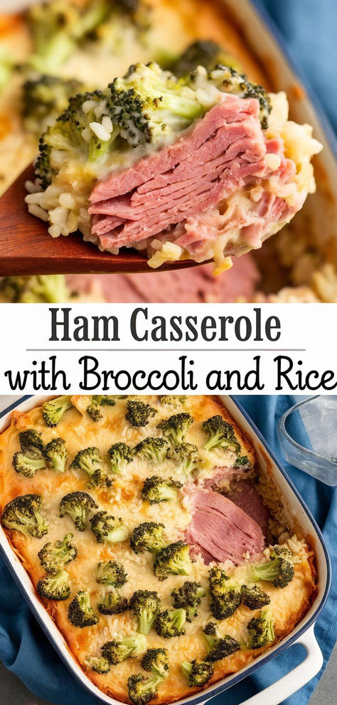 Make dinner a breeze with this Ham Casserole with Broccoli and Rice! Creamy, cheesy, and packed with flavor, it’s an easy, comforting dish everyone will love. Broccoli Ham Cheese Casserole Rice, Ham Broccoli Cauliflower Rice Casserole, Ham And Broccoli Casserole Recipes, Ham Leftovers Casserole, Ham And Rice Recipes, Ham Rice Casserole, Ham Broccoli Rice Casserole, Ham Dinner Ideas, Ham And Broccoli Casserole