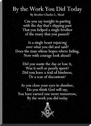 Masonic Poem Masonic Quotes, Freemason Quotes, Freemason Secrets, Masonic Tattoos, Jobs Daughters, Free Mason, Masonic Art, Masonic Freemason, Order Of The Eastern Star