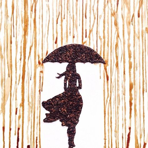 Clever Coffee Illustrations livscreams  by Liv Buranday Coffee Art Drawing, Coffee Illustrations, Coffee Bean Art, Coffee Art Painting, Clever Coffee, Coffee Artwork, Wood Wall Art Diy, Coffee Drawing, Brown Painting