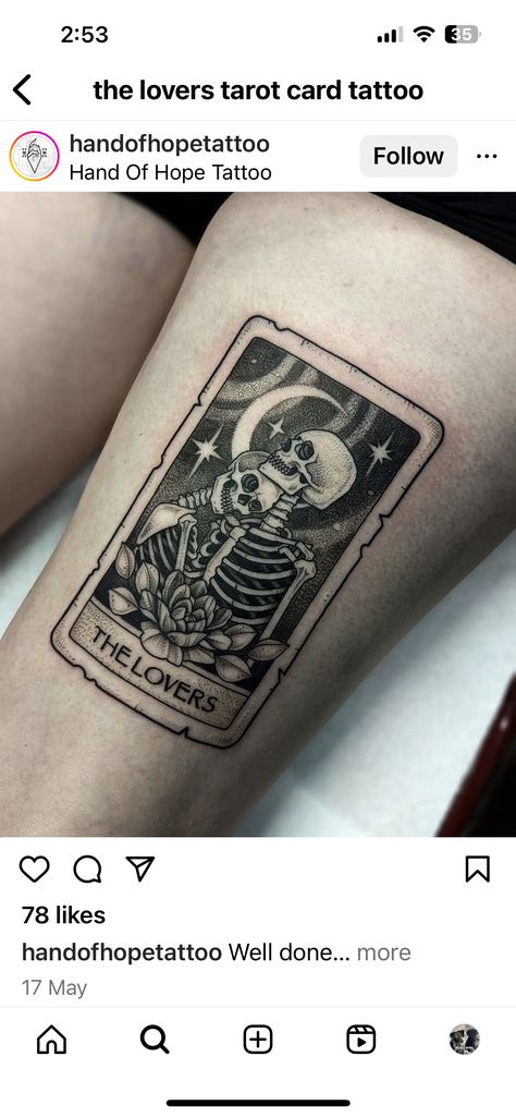 Hope Tattoo, Tarot Card Tattoo, Tarot Tattoo, The Lovers Tarot Card, The Lovers Tarot, Tattoos For Lovers, Card Tattoo, Small Tattoos For Guys, The Lovers