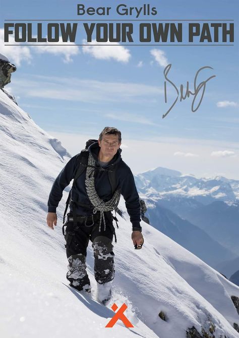 Bear Grylls Survival, Follow Your Own Path, Bear Grylls, Follow You, Insulated Water Bottle, The Words, Never Give Up, Giving Up, The Outsiders