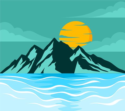 Download the mountain of the sea summer background illustration 26230264 royalty-free Vector from Vecteezy for your project and explore over a million other vectors, icons and clipart graphics! Mountain Vector, Sea Summer, Summer Backgrounds, Background Illustration, Watch Faces, The Mountain, Creative Art, The Sea, Vector Art