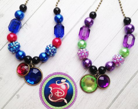 10 Descendants Necklace Party Favors Mal Evie Necklace Party Favor Descendants Party Favor Descendants Birthday Descendants Necklaces Descendants Party Ideas Birthdays, Descendants Evie, Disney Descendants Party, Descendants Party, Necklaces Diy, Mal And Evie, The Descendants, Descendants 2, 2 Necklace