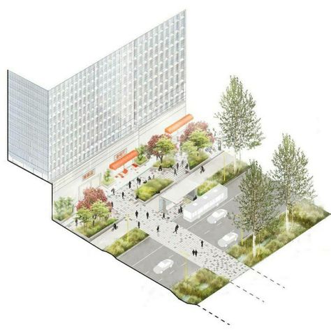 Curb Design Landscape, Complete Street Urban Design, Street Sections Urban Design, Section Urban Design, Climate Analysis Architecture, University Landscape Design, Urban Design Masterplan, Urban Section, City Masterplan