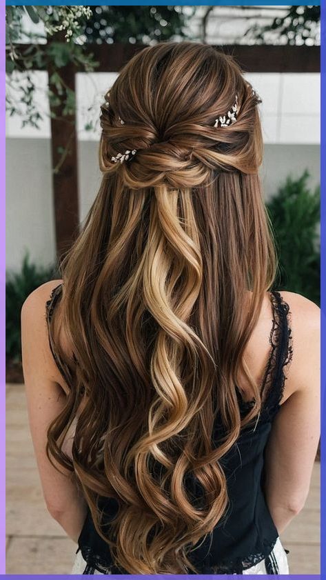 Simple Elegant Wedding Hairstyles, Hair Down Wedding Styles, Hairstyles For Special Occasions, Foods For Hair Growth, Foods For Hair, Elegant Braids, Inspired Hairstyles, Bridemaids Hairstyles, Dream Marriage