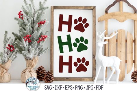 Cat Paw Print, Dog Svg, Pet Signs, Dog Holiday, Dog Decor, Dog Signs, Png Transparent Background, Ho Ho Ho, Svg Christmas