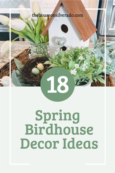 Are you a bird-lover, or looking for some fun spring decor ideas? Look no further than this list of 18 Spring Birdhouse Decor Ideas. From colorful painted designs to added touches like flower pots and seasonal window boxes, these ideas will provide plenty of inspiration for your spring home decor. Visit the post to see them all! Indoor Birdhouse Decorating Ideas, Decorating With Bird Houses Indoors, Birdhouse Decor Indoor, Bird House Centerpiece Table Decorations, Birdhouse Centerpiece Ideas, Decorating With Bird Houses, Bird Decorating Ideas, Brunch Table Decorations, Cute Birdhouse