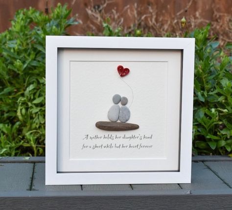 Excited to share the latest addition to my #etsy shop: Mum and daughter pebble picture, mothers day, gift for Mum, birthday, pebble art, mum, mummy, personalised, gift, pebbles Mother Meaning, Birthday Pebble Art, Heart And Hand, Mum And Daughter, Rose Crafts, Pebble Pictures, Special Pictures, Mum Birthday, Hand Sketch