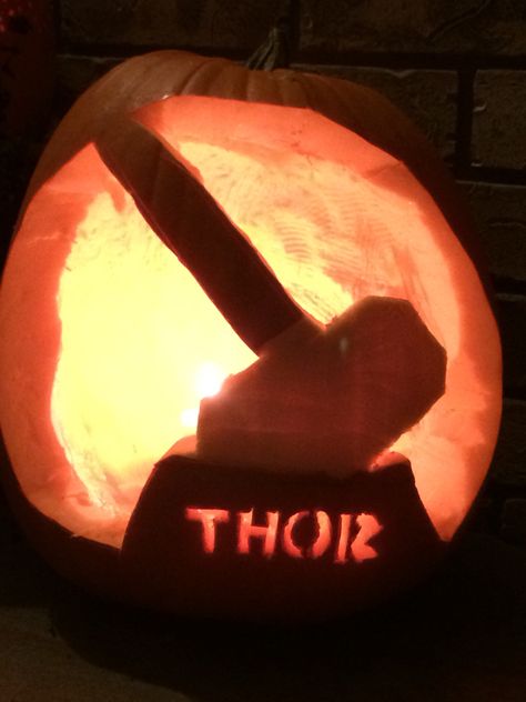 Thor Pumpkin Carving, Carved Pumpkins, Pumpkin Carving Ideas, Carving Ideas, Halloween Pumpkin, Halloween Diy, Pumpkin Carving, Halloween Pumpkins, Holiday Fun