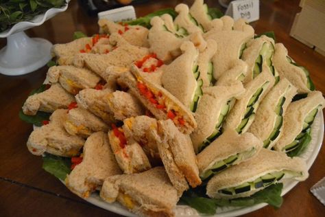 Sandwich Platters, Dinosaur Baby Shower Theme, Yogurt Covered Pretzels, Sandwich Platter, Finger Sandwiches, Cricket Club, Dinosaur Baby Shower, Veggie Tray, Party Platters