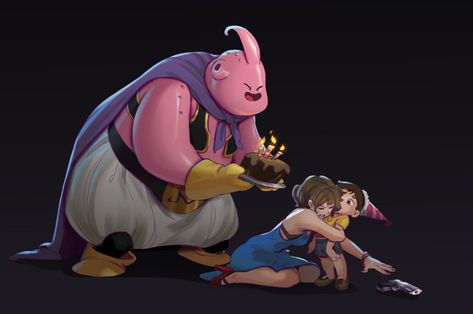 ArtStation - Majin Buu, Ngan Pham Majin Buu, The Best Series Ever, Best Series, Awesome Anime, Alien Logo, Studio Ghibli, Type 1, Anime Style, Dragon Ball Z