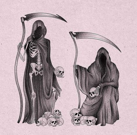 Grim Reaper Drawing, Reaper Drawing, Don't Fear The Reaper, Grim Reaper Tattoo, Torso Tattoos, Reaper Tattoo, Dark Tattoo, Art Prompts, Graphic Design Fun