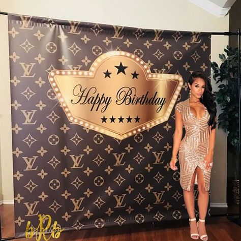 Banners by Roz - Custom Backdrops. Designed, Printed & Shipped! Moët Champagne, Boujee Birthday, Buchona Party, Louis Vuitton Birthday Party, Louis Vuitton Birthday, Louis Vuitton Inspired, Birthday Plans, Cookie Monster Birthday, Ideas Fiesta