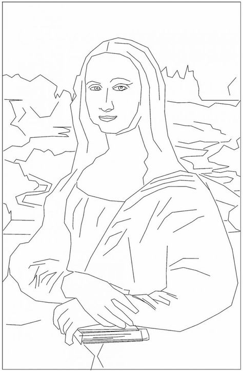 Mona Lisa Coloring Page Printable | K5 Worksheets Lisa Coloring, Fathers Day Coloring Page, About Blank, Mario Coloring Pages, Art Lessons For Kids, Pokemon Coloring Pages, Pokemon Coloring, Cat Coloring Page, Cool Coloring Pages