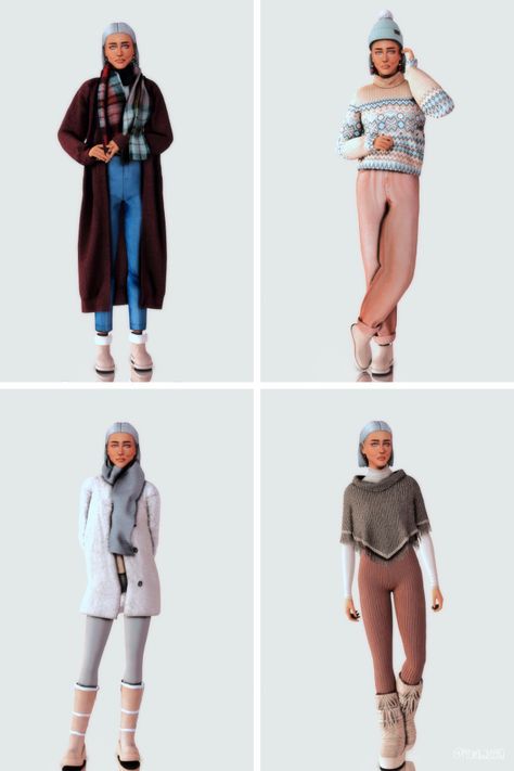 build. design. create. Sims 4 Cc Clothes Shirts, Sims 4 Sweater, Build Design, Scarf Sweater, Pants Boots, Boots Fit, Sweater Jeans, Jeans Boots, Look Book