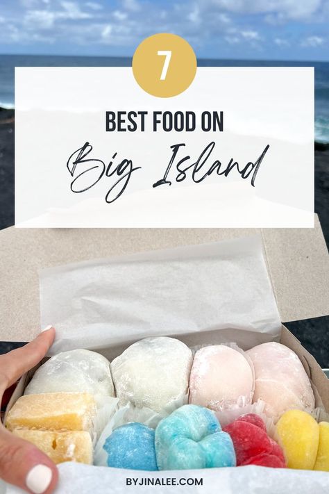 Big Island Hawaii Food: A Guide to the Best Eats on the Island - Click Here to Discover the Best Spam Musubi, Poke, and More and Save for Later to Plan Your Ultimate Foodie Adventure on Hawaii's Big Island! Kona Island, Hawaii Trip Planning, Big Island Travel, Hawaiian Cruises, Hawaii Itinerary, Kauai Vacation, Hawaiian Dishes, Hawaii Food, Kona Hawaii