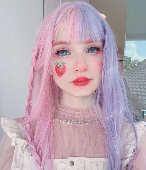 Kawaii Makeup, Pink Hair, Makeup, Hair, Pink, On Instagram, Instagram, Kawaii, Make Up