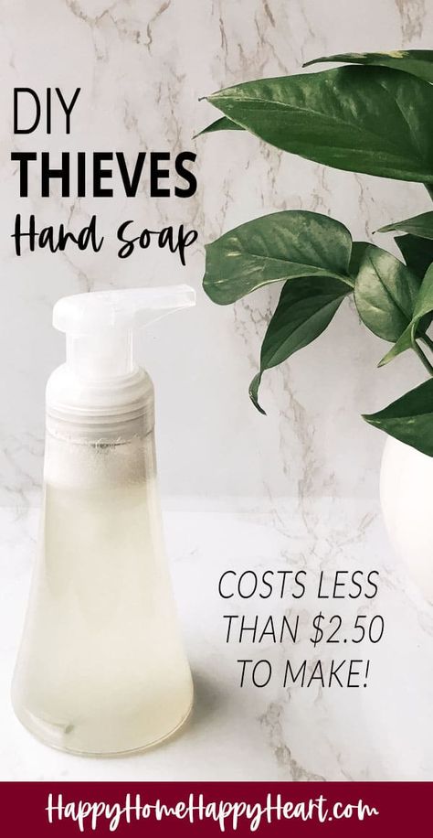 Diy Thieves, Foaming Hand Soap Recipe, Essential Oil Hand Soap, Hand Soap Recipe, Homemade Hand Soap, Diy Foaming Hand Soap, Diy Hand Soap, Coming Soon Landing Page, Thieves Oil