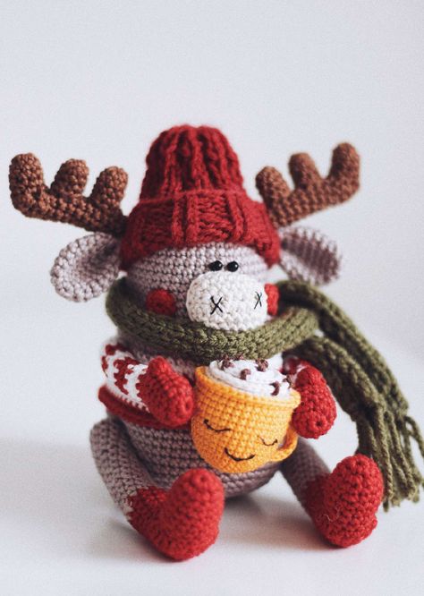 Amigurumi Moose, Moose Crochet, Reindeer Crochet Pattern, Moose Pattern, Crochet Moose, Reindeer Crochet, Crochet Rabbit, Deer Pattern, Free Amigurumi Patterns