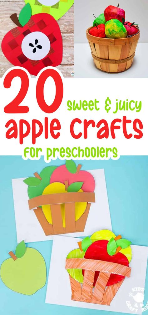 Easy Apple Crafts for Preschoolers Preschool Apple Crafts, Easy Apple Crafts, Apple Crafts Preschool, Apple Crafts, Paper Apple, Fruit Crafts, Crafts By Season, Crafts For Preschoolers, Apple Preschool