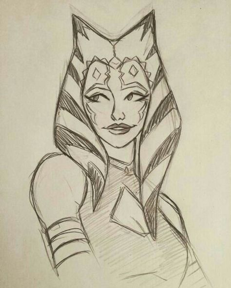 Ashoka Tano Drawing, Ahsoka Tano Drawing, Star Wars Art Drawings, Star Wars Ahsoka, Star Wars Drawings, Star Wars Tattoo, Ahsoka Tano, Star Wars Fan Art, Star Wars Pictures