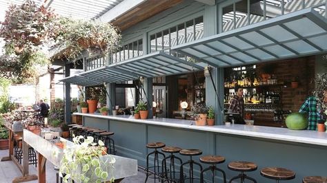 Bob Barker, Brewery Design, Window Bars, Coffee Restaurants, Restaurant Patio, Outdoor Cafe, Garden Cafe, Bar Interior, Bar Design Restaurant