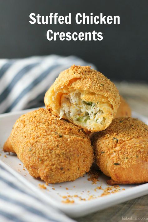 Chicken Crescents, Crescent Roll Bake, Chicken Crescent Rolls, Chicken Crescent, Butter Bars, Crescent Roll Recipes, Peanut Butter Bars, Best Cheese, Stuffed Chicken