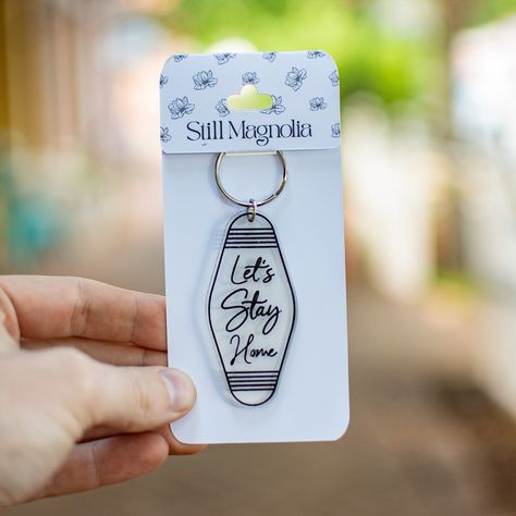 What do you think of our new Keychain Packaging? Keychain Packaging, Let's Stay Home, Lets Stay Home, Acrylic Keychains, Stay Home, Everyday Essentials, Diy Kits, Keychains, Everyday Essentials Products