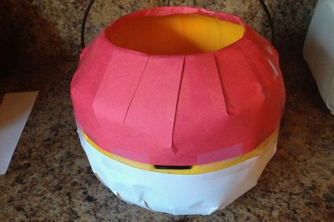 Halloween Pokeball Candy Bucket Tutorial Candy Bucket, Ready Made, My Son, This Year, Pokemon, Candy, Halloween, Pokémon