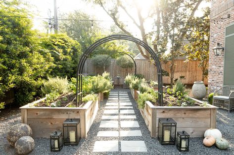 Designing Raised Garden Beds, Beautiful Kitchen Garden, Raised Garden Beds Inspiration, Raised Garden Beds And Fire Pit Area, Luxury Raised Garden Beds, Raised Floral Garden Beds, Raised Bed Garden Layout Backyards, Redwood Raised Garden Beds, Designing Garden Layout