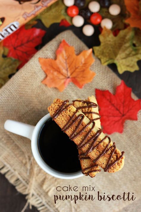 Cake Mix Pumpkin Biscotti - One Sweet Appetite Pumpkin Biscotti Recipe Easy, Cake Mix Biscotti, Cake Mix Biscotti Recipe, Biscotti Cake, Cake Mix Pumpkin, Easy Biscotti Recipe, Gingerbread Biscotti, Pumpkin Biscotti, Pumpkin Cake Mix