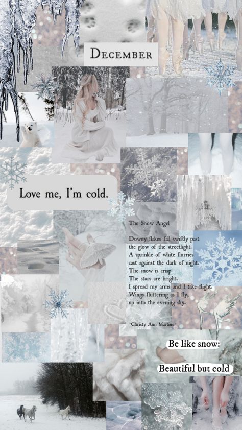 Snow Moodboard Aesthetic, Snow Vibes Aesthetic, Winter Moodboard Aesthetic, Blue Winter Aesthetic Wallpaper, Aesthetic Snow Wallpaper, Winter Vibes Wallpaper, Winter Aesthetic Collage, Winter Wallpaper Collage, Snow Queen Aesthetic