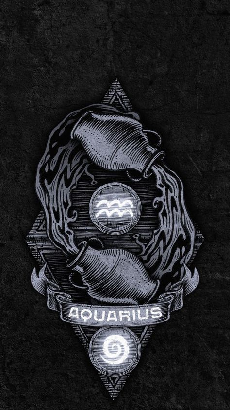 Geometric Tattoo Leg, Aquarius Symbol, Aquarius Aesthetic, Aquarius Art, Horoscope Art, Card Tattoo Designs, Star Signs Aquarius, Horoscope Tattoos, Aquarius Tattoo