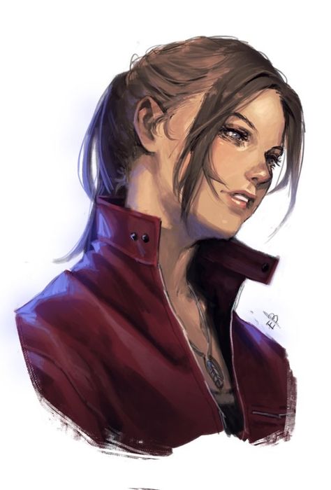 Claire Redfield Resident Evil 2, Smile Drawing, Stop Drawing, Resident Evil Girl, Claire Redfield, Resident Evil 2, Resident Evil Collection, Comic Drawing, Scarlet Witch