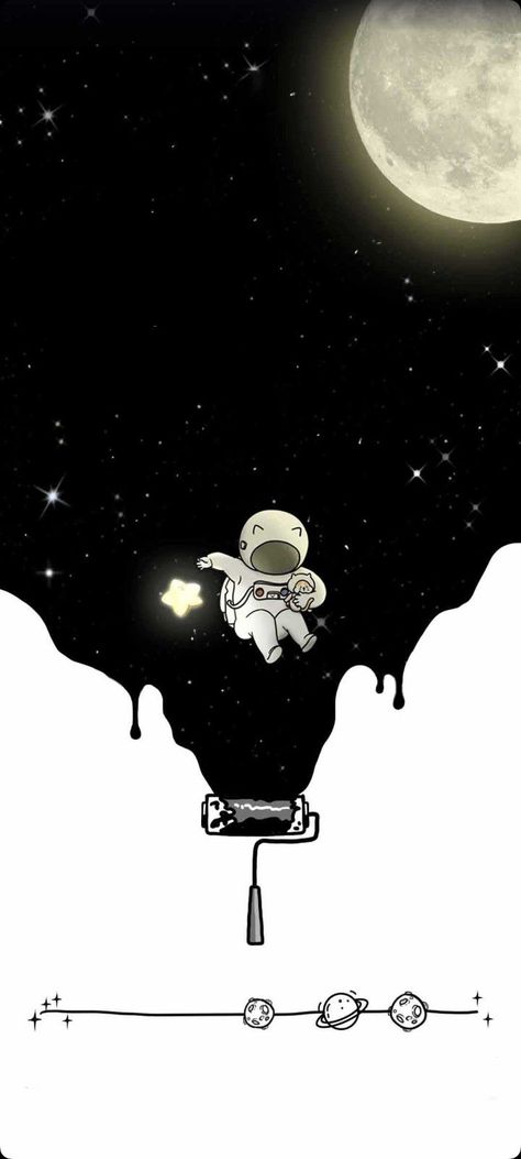 Astronaut Wallpaper Cartoon, Cute Astronaut Wallpaper, Kawaii Iphone Wallpaper, Astronomy Wallpaper, Space Iphone Wallpaper, Space Drawings, Astronaut Wallpaper, Space Phone Wallpaper, Iphone Wallpaper Hipster