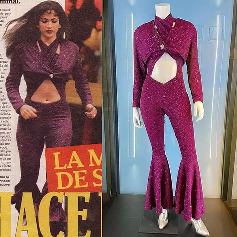 Selena Daily on Instagram: "💜 The Screen-Used Purple Jumpsuit that Jennifer Lopez wore in the Selena Movie has been put on display at the Warner Bros. Studio Tour Hollywood (@wbtourhollywood) — in honor of the film's 25th anniversary this year. 🌹 Photos were taken by: @dishorrorfilmnerd 🎥: @wbtourhollywood" Selena Purple Jumpsuit, Purple Jumpsuit Outfit, Selena Jumpsuit, Selena Movie, Warner Bros Studio Tour Hollywood, Selena Museum, Warner Bros Studio Tour, Purple Jumpsuit, Warner Bros Studio