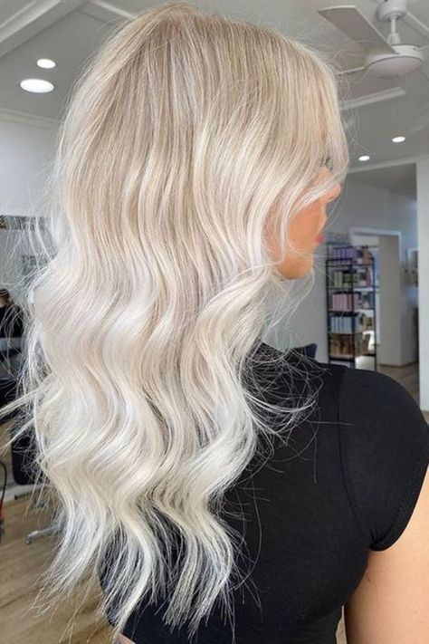 Icy Blonde Highlights, Bright Blonde Hair, Icy Blonde Hair, Brunettes Highlights, White Blonde Hair, Extensions Clip In, I Tip Hair Extensions, Blonde Hair Extensions, Blonde Haircuts