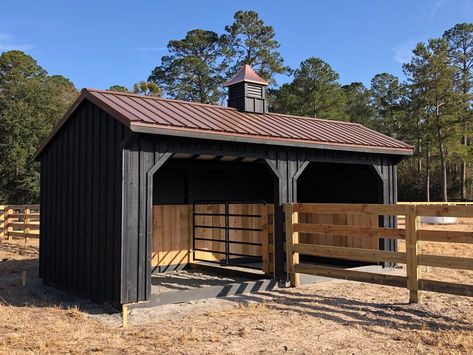 Horse Run In Shelter, Simple Horse Barns, Pasture Shelter, Horse Shelters, Dream Barn Stables, Paddock Trail, Small Horse Barns, Horse Shed, Horse Farm Ideas