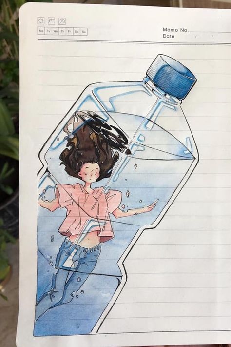 How crazy is this bujo drawing!? Check out the list for more awesome doodle ideas! Drawing Dragon, Illustration Mignonne, Notebook Art, Cool Pencil Drawings, Doodle Inspiration, Drawing Faces, Seni Cat Air, Lukisan Cat Air, Arte Inspo