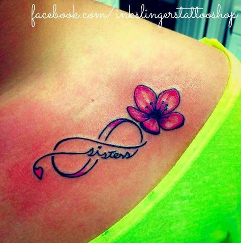 Pretty...would love to get this with my lil sis!! Sister Tattoo Infinity, Infinity Sign Tattoo, Tattoo Sister, Cute Sister Tattoos, Sister Tattoo Designs, Sisters Tattoo, Petit Tattoo, Matching Sister Tattoos, Sister Tattoo