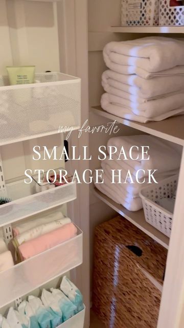 KELLIE on Instagram: "small closets 🤝 over the door organizer we have this one in our pantry and the girls bathroom and it gives us so much added storage for back stock & bathroom essentials! wanted to share while it’s 35% off because I’ve never seen it discounted this much 🧺 For details comment LINK and I’ll send it over to you! And be sure to FOLLOW for more clean living, simplicity, and organizing content!" Over The Door Organizer, Small Closets, Small Space Storage, Door Organizer, Girls Bathroom, Clean Living, Storage Hacks, Bathroom Essentials, Cleaning Organizing