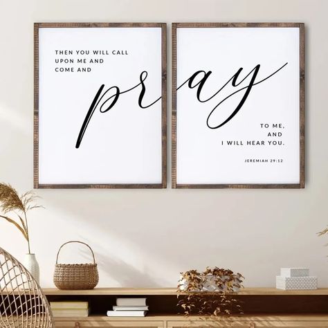 🌟 Elevate Your Space with Modern Christian Wall Art! 🖤✝️ Products Detail: 🌿 Material: Eco-Friendly Waterproof Canvas - Never Fades, Wipeable 📦 Packaging: Sturdy PVC Tube for Eco-Friendly Shipping 🏡 Home Decor: Perfect for Living Room, Kids Room, Bedroom, Kitchen, Study, Office 🖼️ Frame Not Included - Ready for Your Personal Touch! 🎨 Shalom Bible Verse Canvas: Timeless Black and White Design Adds a Spiritual Touch to Any Room 🎨 Jeremiah 29:12 Pray To Me Canvas: Modern Black Aesthetic Inspirational Scripture Art Transform your space with these striking pieces. Contact us for customization options. Order now! 🏠✨ Feel free to reach out if you'd like to place an order for more than one! 📩🛍️ Diy Prayer Board, Christian Canvas Paintings, Jeremiah 29 12, Faith Based Decor, Christian Canvas Art, Prayer Room Ideas, Christian Graphics, Church Aesthetic, Scripture Canvas