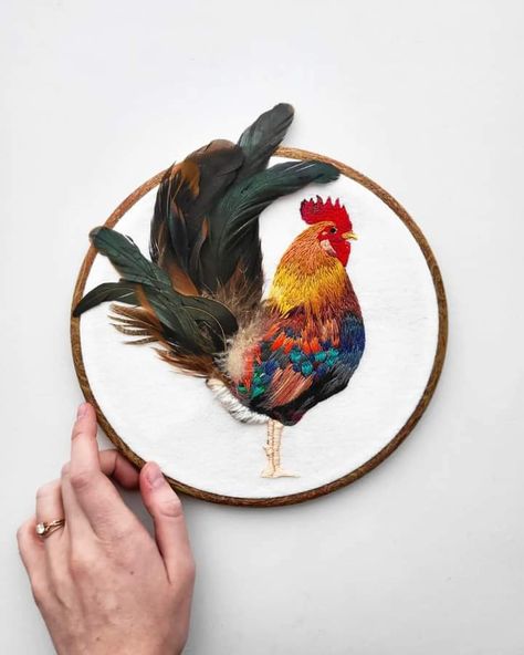 Dmc Embroidery, Couture Embroidery, Dmc Embroidery Floss, Bird Embroidery, Creative Embroidery, Animal Embroidery, Hand Embroidery Art, Sewing Art, Embroidery Craft