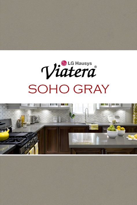 Soho Grey by LG Viatera is perfect for a kitchen quartz countertop installation. Kitchen Quartz, Quartz Kitchen Countertops, Stone Properties, How To Install Countertops, Quartz Countertop, Stone Surface, Grey Stone, Quartz Countertops, Dream Kitchen