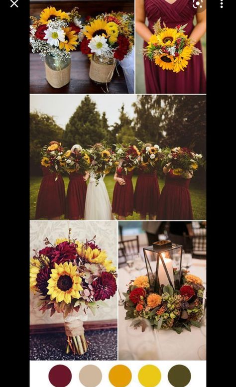 Maroon And Sunflower Wedding, May Wedding Colors, Maha Shivratri, Sunflower Themed Wedding, Wedding Signs Diy, Sage Wedding, Bride Inspiration, May Weddings, Yellow Wedding